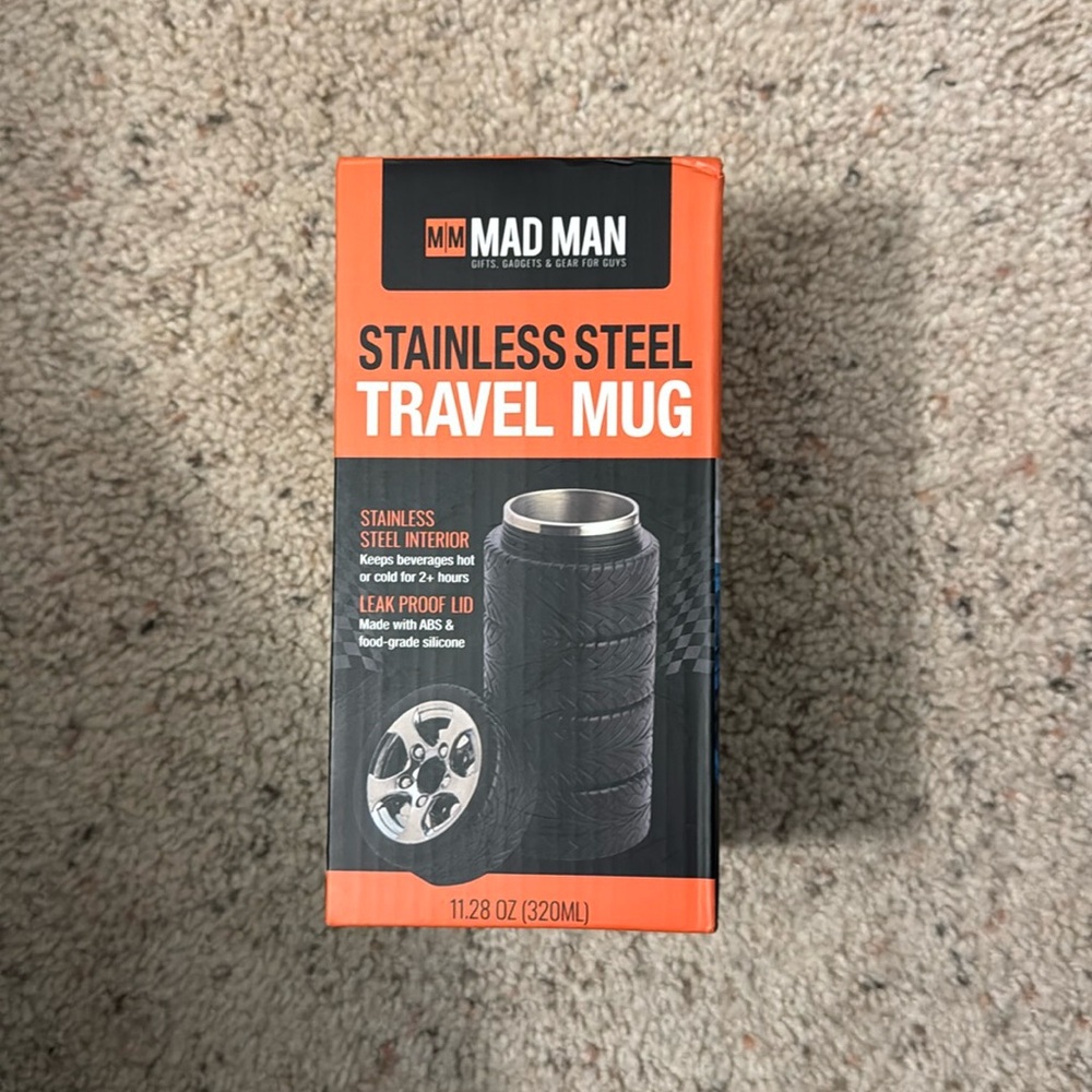 Stainless steel stacked tires travel mug